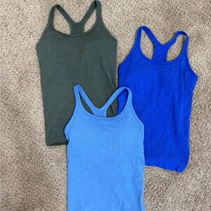 Lululemon Ebb to Street Tanks - lot of 3
